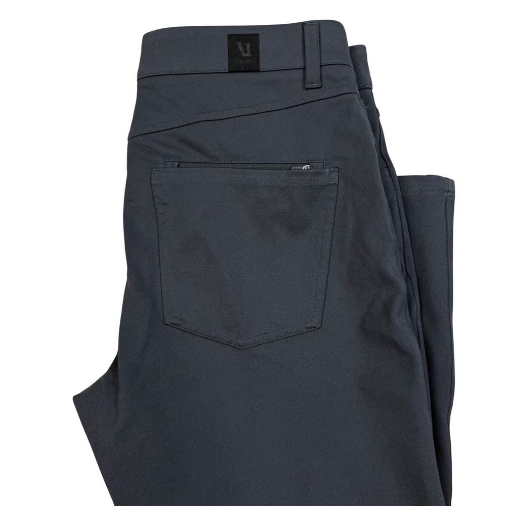 Vuori Mens Meta Pants Navy Gray Slim Straight Technical Chino V4021 Size 30x25